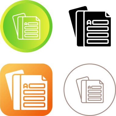 Belgeleri Icons set, vektör çizim