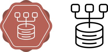 Veri Depolama Web simgesi vektör çizimi