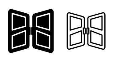 Pencere Çizgisi Simgesini Aç. Doğrusal Biçimdeki Vektör Sembolü veya Logo Elementi