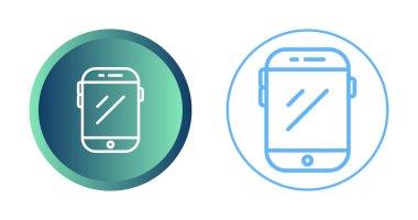 Akıllı Telefon Web Simgesi Basit İllüstrasyon Beyaz Arkaplanda İzole Edildi 
