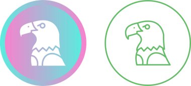 kartal başı simgeleri ayarlandı, vektör illüstrasyonu 