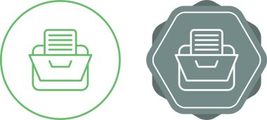 Belge simgeleri ve vektör illüstrasyonuna sahip dizin