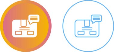 Parsel web simgesi vektör illüstrasyonu