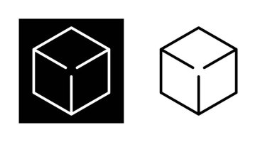 İzometrik küp doğrusal vektör simgeleri. Beyaz arkaplanda Küp sembolleri seti. Vektör illüstrasyonu. 