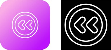 sol ok simgeleri ayarlandı, önceki ortam oynatıcı düğmeleri, vektör illüstrasyonu