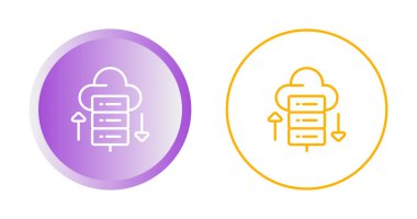 Web Sunucusu simgeleri vektör illüstrasyonunu ayarla 
