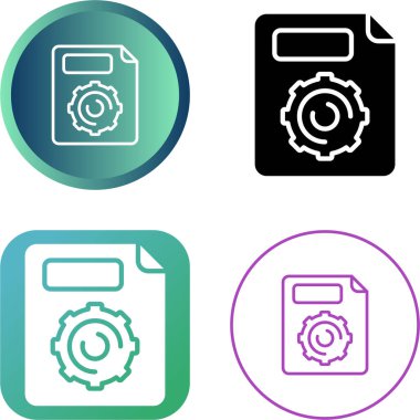 belge simgeleri ayarlandı, vektör illüstrasyonu basit tasarım