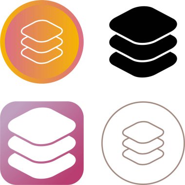 Katman simgelerinin web illüstrasyonu 