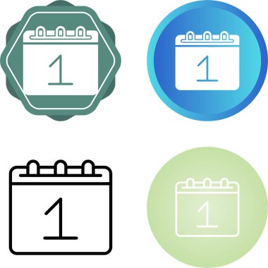 Takvim Simgesi Vektör Logo Çizim Tasarımı