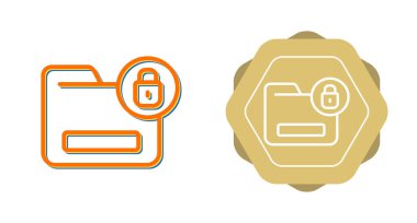 Güvenli dizin simgeleri ayarlandı, vektör illüstrasyonu 