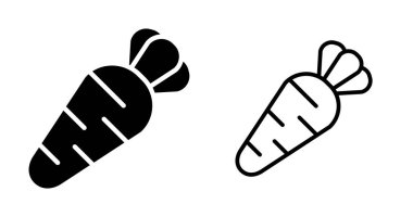 Havuç ağ simgeleri vektör illüstrasyonu