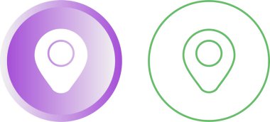 Konum veya harita simgesi simgesi. vektör illüstrasyonu