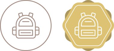 sırt çantası simgeleri. Okul çantasının sembolleri. vektör