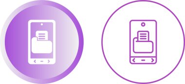 Akıllı telefon web simgesi vektör illüstrasyonundaki dosya