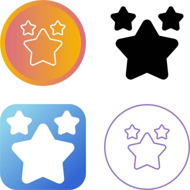 yıldız ağ simgeleri, vektör illüstrasyonu