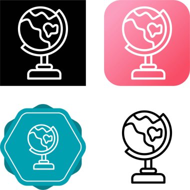 Globe web simgelerinin vektör illüstrasyonu 