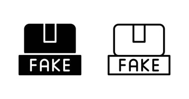 Sahte Ürünler, sahte ikonlar vektör illüstrasyonu 