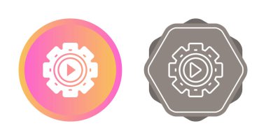 Beyaz arkaplandaki oyun ayarları, vektör illüstrasyonu   