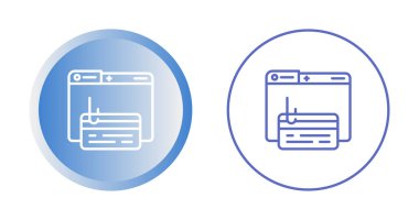 Kimlik kartı simgeleri, güvenlik konsepti, vektör illüstrasyonlu bilgisayar dizinleri   