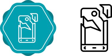 Beyaz arkaplanda izole edilmiş bir dizi akıllı telefon simgesi, vektör illüstrasyonu    