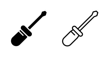 tornavida simgeleri beyaz arkaplanda izole edildi.