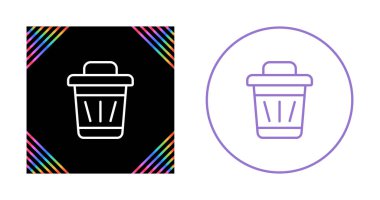 Çöp kutusu simgesi setinin vektör illüstrasyonu  