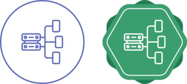Sunucu teknoloji simgeleri ayarlandı, vektör illüstrasyonu 