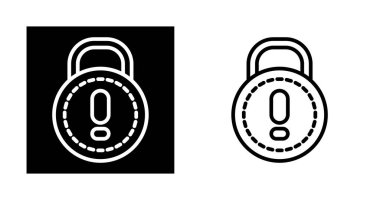 satır yuvarlak kilit simgeleri beyaz arkaplanda izole edildi.