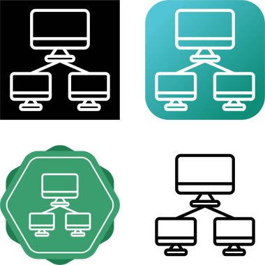 Ağ İzleme Web simgesi vektör illüstrasyonu