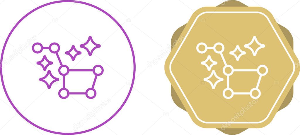 Vector illustration of the Constellation Ursa Major icon on white background