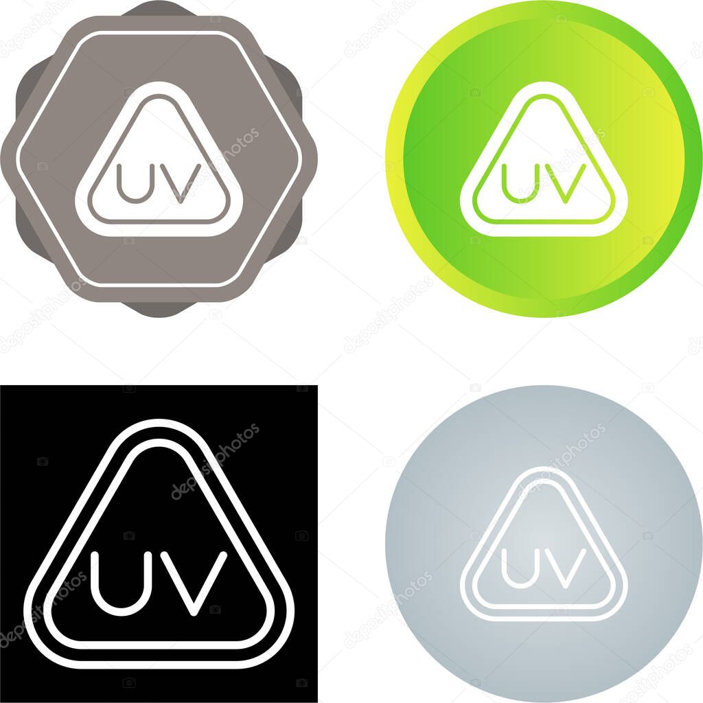 Ultraviolet Rays icon set vector illustration