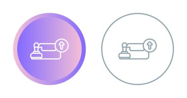 Pul web simgesi vektör illüstrasyonlu giden kutusu