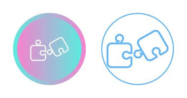 Bulmaca parçaları web simgesi vektör çizimi