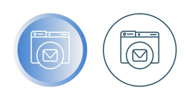 E- posta simgeleri, güvenlik konsepti, vektör illüstrasyonlu bilgisayar dizinleri   