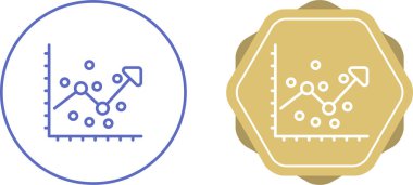 Regresyon analiz simgeleri ayarlandı, vektör illüstrasyonu 