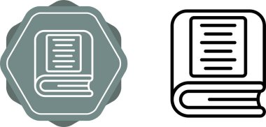  Kitap simgesi beyaz arkaplanda izole edildi. Vektör.