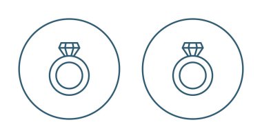 beyaz arkaplanda izole edilmiş elmas simgelere sahip halka