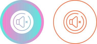 sessiz simge vektör illüstrasyon tasarımı