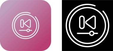 Simgeler geri sarıldı, vektör illüstrasyonu