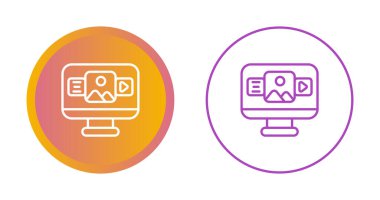 bilgisayar arayüzü vektör çizgisi simgesi