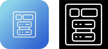 bilgisayar arayüzü vektör çizgisi simgesi