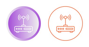 Wi-Fi yönlendiricileri simgeleri web basit illüstrasyon