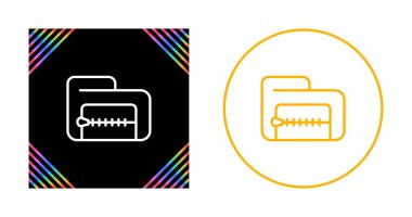 dosya fermuarı web simgesi vektör illüstrasyonu