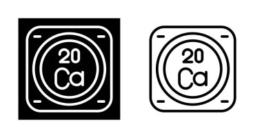 Kalsiyum kimyasal element simgeleri vektör illüstrasyonu