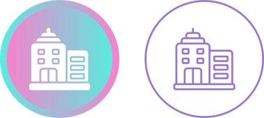 Bina simgeler ayarla, illüstrasyon vektör