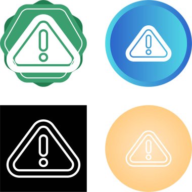 ünlem simgeleri ayarlandı, vektör illüstrasyonu 