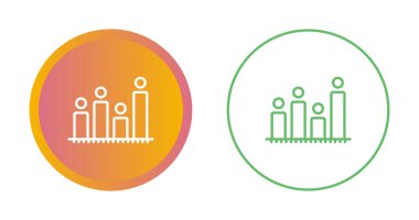 İstatistiksel Analiz web simgesi vektör illüstrasyonu