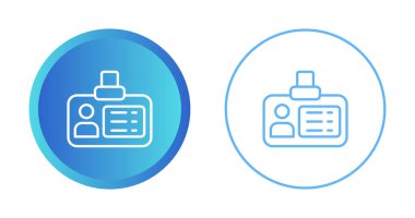 Kimlik kartı web simgeleri basit tasarım