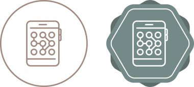 Güvenlik anahtarı smartphone ince çizgi simgesini simge, grafik. Modern vektör çizim.