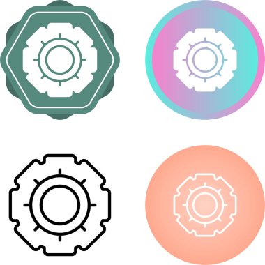 dişli tekerlek simgeleri ayarlandı, vektör illüstrasyonu